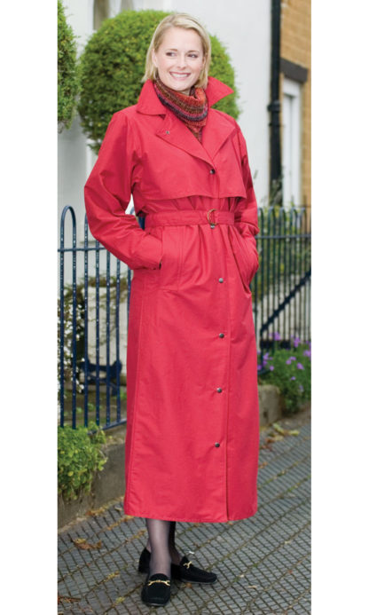 Full length, waterproof ladies trenchcoat