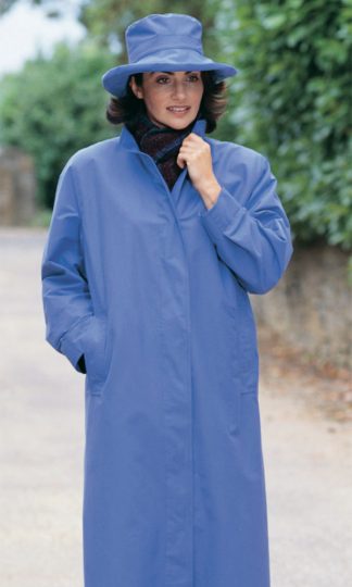 Smart, long length ladies raincoat with matching Softee Hat